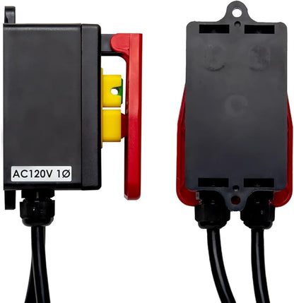 POWERTEC 120V Single Phase On/Off Magnetic Paddle Switch, 9 Amps w/ 5.5 Ft Standard Cords, Knee Paddle for Power Tools, Fits Table Saw, Router Table, Drill Press, Bench Saw, Bandsaw (71755)