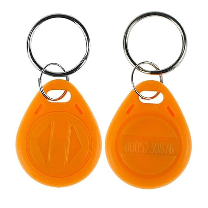 125KHz Smart ID Key Tag Card RFID Access Control Key Card Proximity EM4100 TK4100 Keyfobs Keychains NFC Token Badge Holder (Mix Color, Pack of 10)