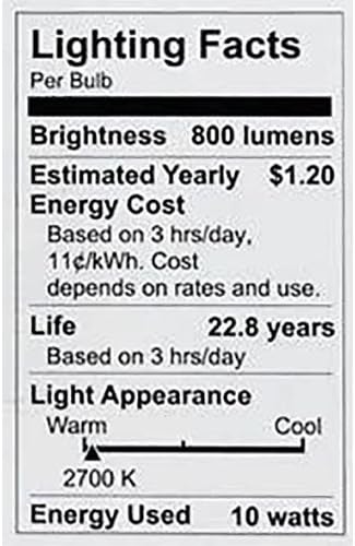 Philips LED Non-Dimmable A19 Frosted Light Bulb: 800-Lumen, 5000-Kelvin, 8-Watt (60-Watt Equivalent), E26 Base, Daylight, 8-Pack