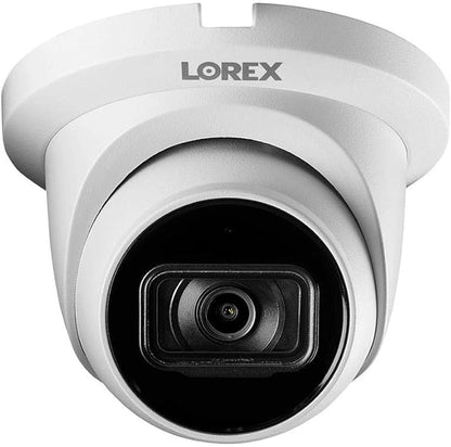 Lorex 4K (8MP) Smart IP Dome Security Camera with Listen-in Audio and Real-Time 30FPS Recording - White