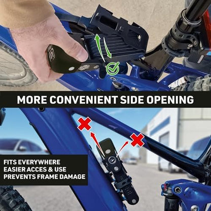 URBAN UR476B Double Security Bike Lock | Smart Alarm, 120dB, LED Alert, Warning | Most Secure & Deterrent | Folding Locks Heavy Duty AntiTheft for Bicycle Electric Scooter, More Convenient Case, 90cm