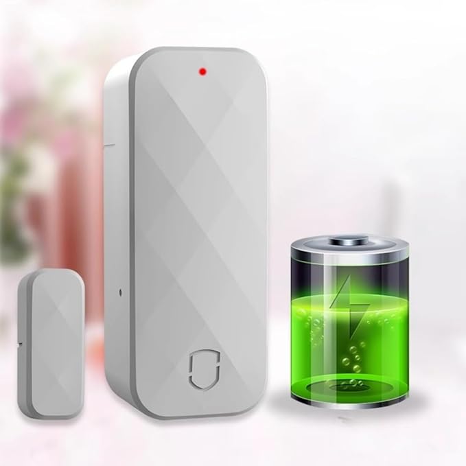 Door and Window Sensors WiFi,Smart Door Open/Closed Detectors for Home Security,Compatible with Alexa Google Home 1pack(Battery Included)
