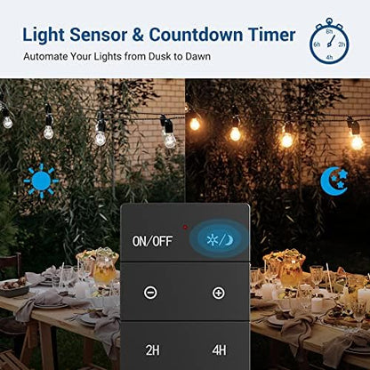 DEWENWILS Dusk to Dawn Outdoor Dimmer with Timer for Patio Lights