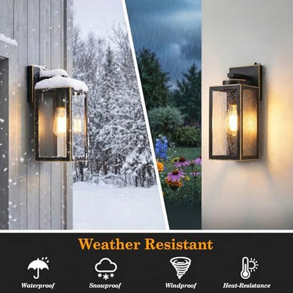 BesLowe Upgraded Dusk to Dawn Outdoor Wall Lights, Bronze, 2-Pack