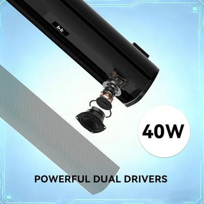 HDMI Sound Bar Smart TV, Home Theater Surround Sound Bars, TV Speakers Sounds Bar Bluetooth HDMI AUX OPT COAX USB Home Audio Surrounds Sounds System For PC Projector Game Movie/Music/News, Black