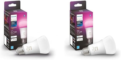 Philips Hue Smart 60W A19 LED Bulb - White and Color Ambiance Color-Changing Light & Smart 75W A19 LED Bulb - White and Color Ambiance Color-Changing Light