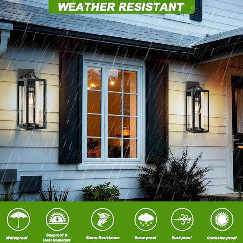 FILIYANO Large Outdoor Wall Lights, 20 Inch,Modern Exterior Fixtures,2 Pack