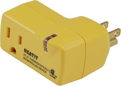 HEATIT ET-21 Freeze Thermostatically Controlled Outlet On at 38F /Off at 50F ET-21-3 3PCS
