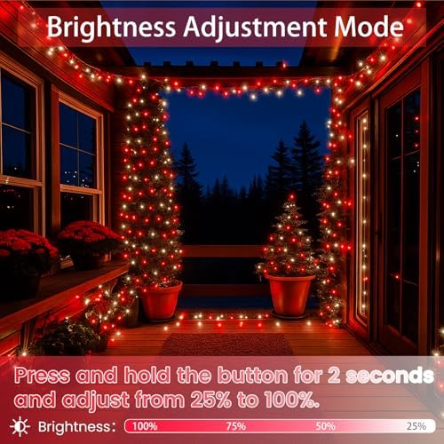 200 LED Connectable String Lights, 66FT Christmas Lights Outdoor Indoor