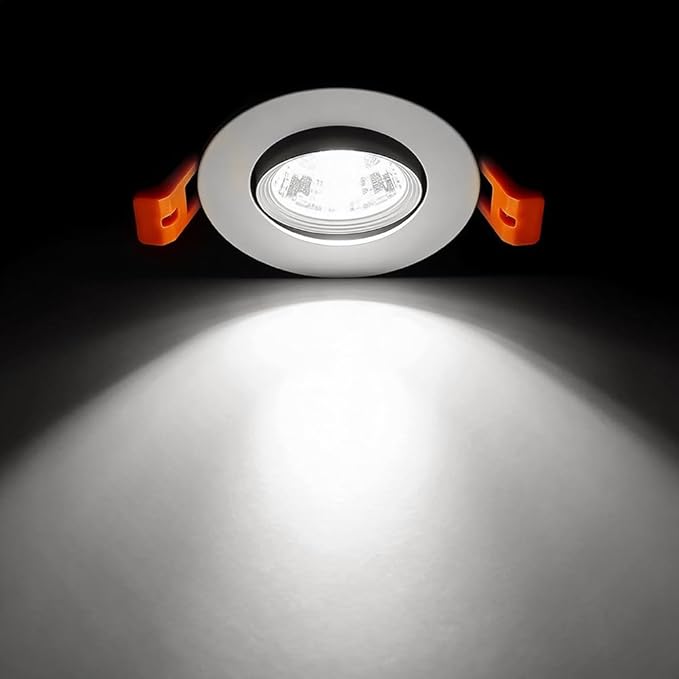 2Inch LED Recessed Ceiling Light, 3W Dimmable LED Downlight, Natural White 4000K, 60 Beam Angle COB Recessed Lights with Driver, 25W Halogen Bulbs Equivalent for Ceiling Lighting, White 10 Pack