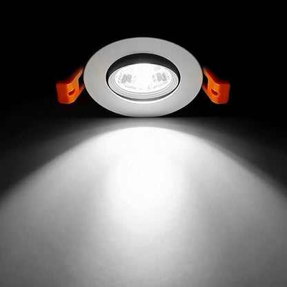 2Inch LED Recessed Ceiling Light, 3W Dimmable LED Downlight, Natural White 4000K, 60 Beam Angle COB Recessed Lights with Driver, 25W Halogen Bulbs Equivalent for Ceiling Lighting, White 10 Pack