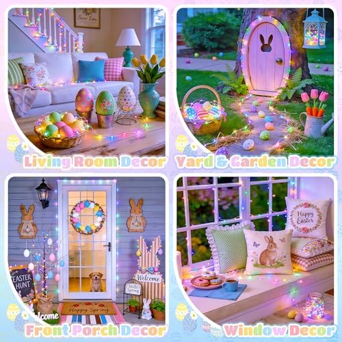 JMEXSUSS 100 LED Easter Fairy Lights for Classroom,Classroom Lights Plug in