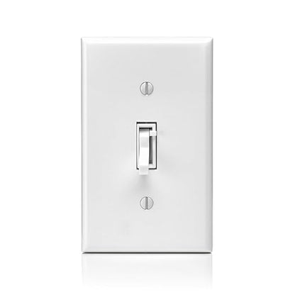 Leviton Toggle Slide Dimmer Switch for Magnetic Low Voltage, LED, Halogen and Incandescent Bulbs, TSM10-1LW, White