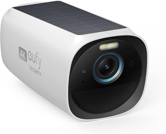 eufy Security eufyCam3 4K Add-on Camera,Forever Power with Solar Panel,Face Recognition AI,Expandable Local Storage,Spotlight,Requires HomeBase3(Renewed)