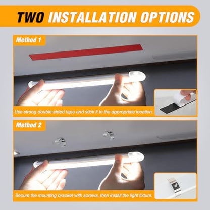 Nilight LED Interior Light Bar 8PCS 12 Inch Strip Lights