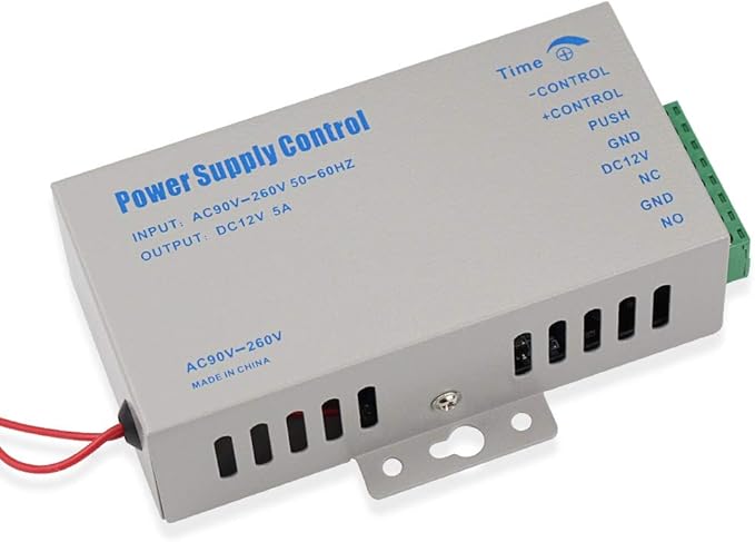 YiToo Access Control Power Supply K80 Power Switch DC 12V 5A AC 110~260V for All Types Access Control System Door Lock with Time Delay