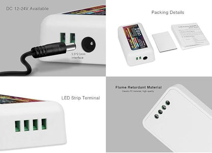 LED Strip Lights Controller 2.4G 4-Zone RGB RF Mi Light for RGB Strip Lights (FUT037)