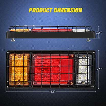 Nilight Trailer Tail Light Kit Running Brake Turn Signals Reverse lights