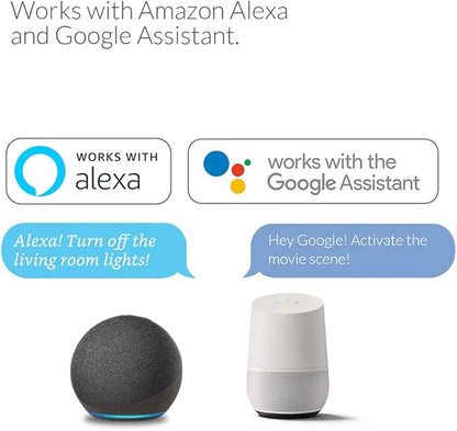ERIA AduroSmart Colors and White Shades A19 60W Equivalent LED Smart Bulb Starter Kit, 2 x A19 Bulbs and 1 Hub, Compatible with Amazon Alexa, Google Assistant