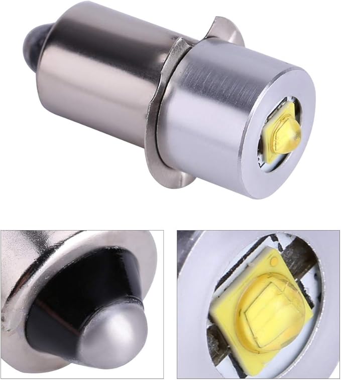 Zerodis Upgrade LED Flashlight Bulb, 5W 6-24V P13.5S High Power LED Bulb Replacement Part LED Conversion Kit Bulbs for Torch Tooling Lantern Work Light Bulbs Replacement