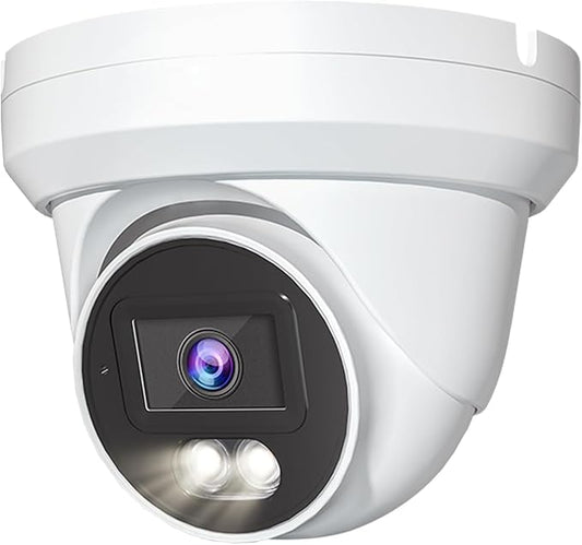 Marquis 5MP 24/7 Full-Color HD TVI/CVI/AHD/CVI 4 in 1Turret Dome CCTV Security Camera, Indoor Outdoor Color Night Vision Waterproof Analog Surveillance Camera 2.8mm Lens