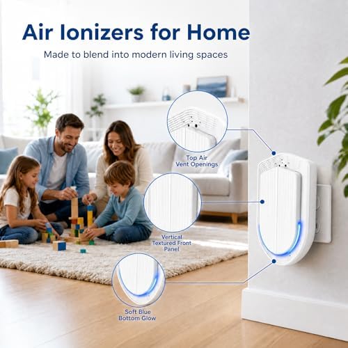 Air Ionizers 4 Pack, Plug In Air Purifier, Negative Ion Technology