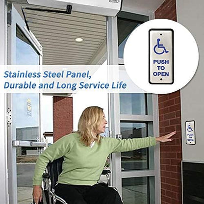 Olideauto Electronic Automatic Swing Door Opener System with Wired Narrow Handicap Push Buttons Olide-515 and 550lbs Fail Safety Electric Strike