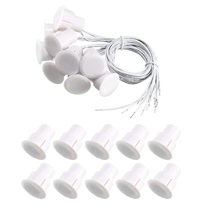 Magnetic Reed Switch RC-36 NC Recessed Wired Window Door Contact Sensor for Home Security and Burglar Alarm Systems 10 Pcs