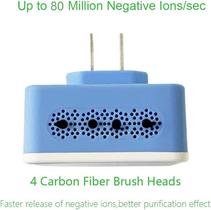 Air Ionizer Plug In, Ionizer Air Purifier Ion Generator【2026Upgraded】, Ion Air Purifier for Home Purify: Pet Odors, Smell (Blue, 3-Pack)