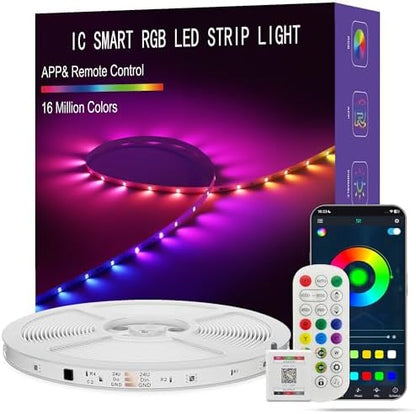 Led Lights for Bedroom 32.8FT Smart IC+RGB Strip Lights