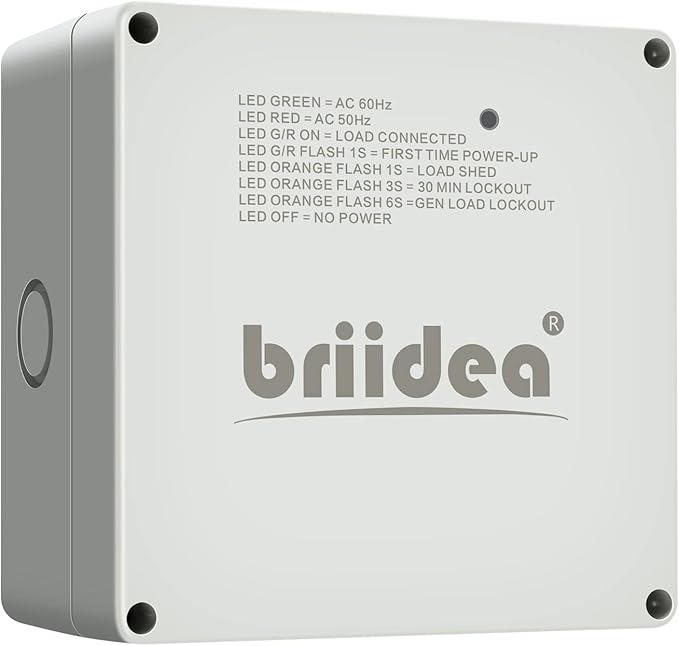 Briidea 50 Amp Smart Management Module (SMM), Load Management Device to Protect Generator from Overload, Gray