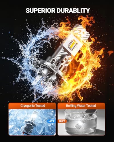 SEALIGHT H7 Bulbs 80000LM Ultra-Bright S6 H7 ATV Bulbs No Adapter Required No Cordless, 6500K White Light, 60000+Long Lifespan, Plug-N-Play, Marker Light Assemblies, Pack of 2