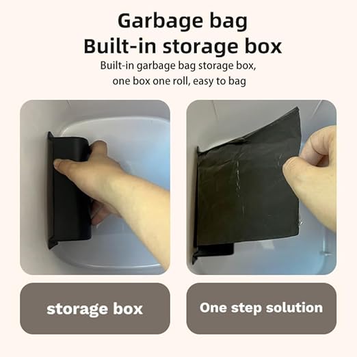 Automatic Motion Sensor Trash Can with Lid, 4.2 Gallon Touchless Smart Garbage Bin, Hands-Free Opening by Wave, Kick or Knee, USB Rechargeable, for Kitchen, Bathroom, Office, Bedroom