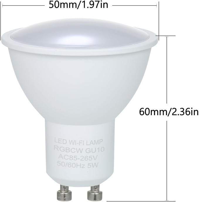Garosa Smart Light Bulbs, 5W Bluetooth LED Bulbs, Color Changing,Smart Home for Decorating Living Home (Wi-Fi Type)