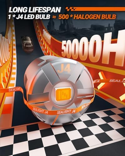 SEALIGHT 194 Led Bulb, 2000K Amber 168 T10 Led License Plate Light 600% Brightness Replacement Bulbs For Trunk, License Plate Dome Map Door Courtesy Light (Pack Of 4)