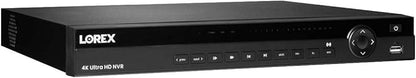 Lorex N882A38B 32 Channel 4K 2x4TB IP Ultra HD Pro Series Security System NVR, Audio, Multiple Recording Modes, Black