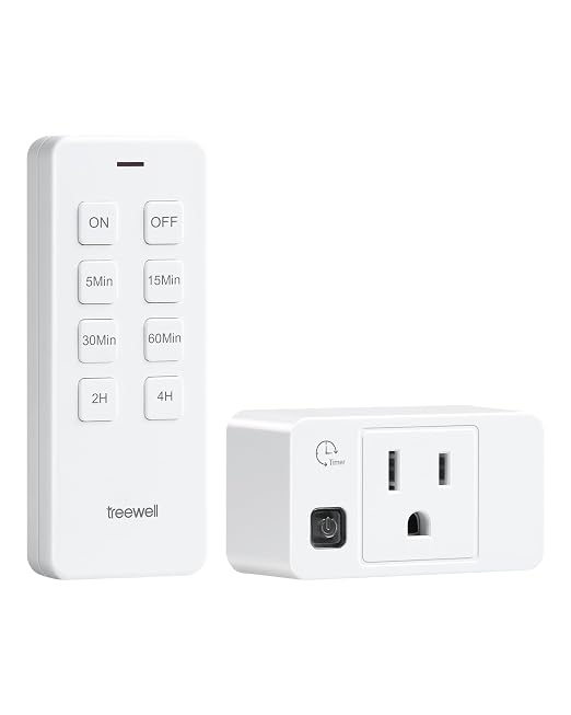 Remote Control Outlet with Countdown Timer, Portable Magnetic Switch