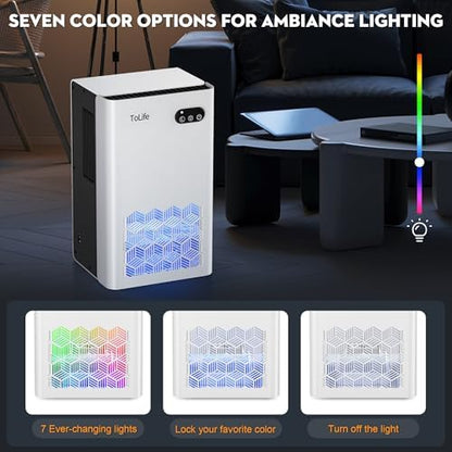 ToLife Dehumidifier for Home Bedroom 1000 sq.ft with Auto Shut-Off, White