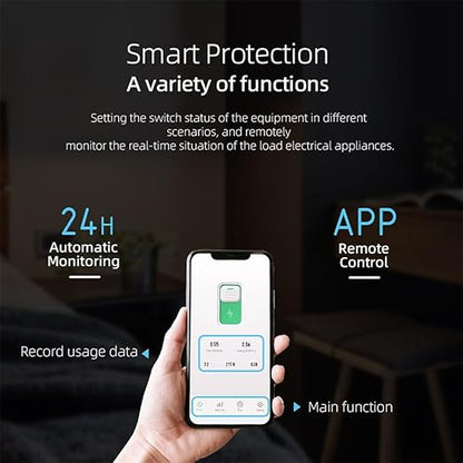 TUYA WiFi Smart Switch Circuit Breaker, 1P 6A 10A 16A 20A 25A 32A 40A 50A 63A Smart Home Wireless Voice Remote Control Smart Circuit Breaker Wifi Timer with Metering (32A)