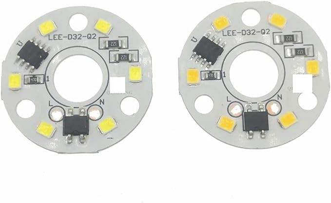 10-20pcs AC220V SMD5730 LED 3W 5W 7W 10W 12W 15W 18W 24W Aluminum Lamp Panel With Smart IC Driver For Indoor Light Source DIY(White-6500K,3W-32MM_20 PIECES)