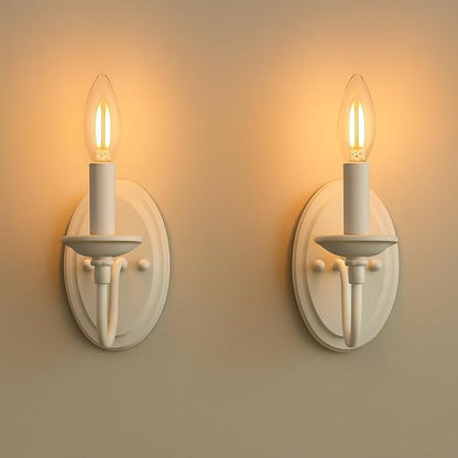 Bioluz LED 4W Filament Candelabra Bulb, E12 Base High Efficiency LED Candle Bulbs, UL Listed, Pack of 6