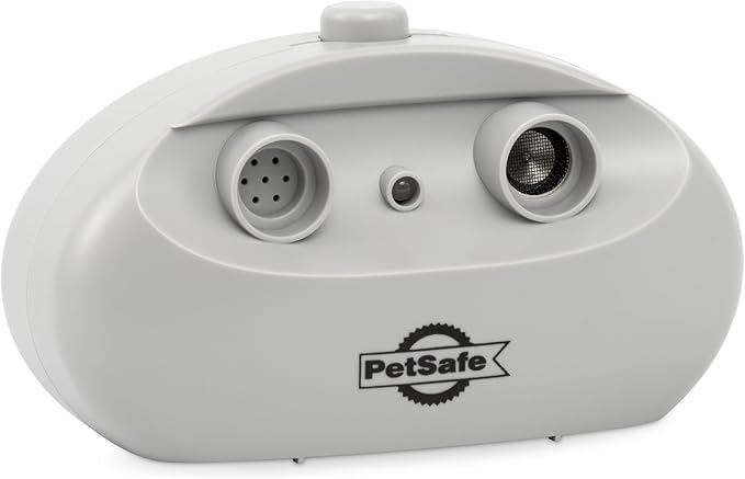PetSafe Indoor Ultrasonic Dog Bark Control - No Collar Needed - Up to 25 ft Range - Anti-Bark Pet Training System - Automatic with Manual Trainer Button
