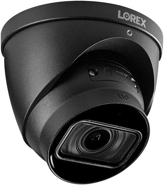 Lorex 4K (8MP) Motorized Varifocal Smart IP Dome Security Camera with Listen-in Audio and Real-Time 30FPS Recording - Black