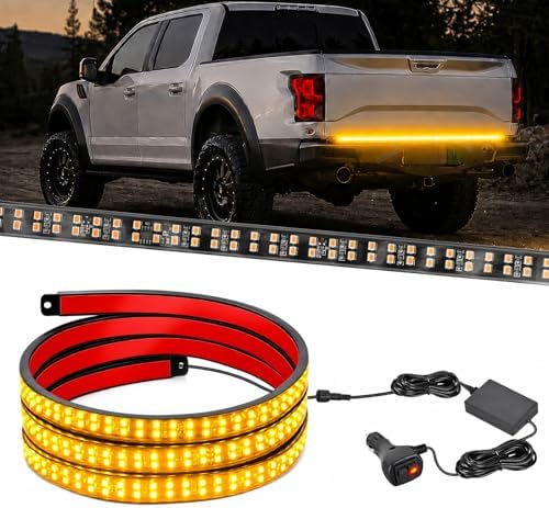 Nilight 48 Inch 288 LED Tailgate Strobe Light Strip Amber