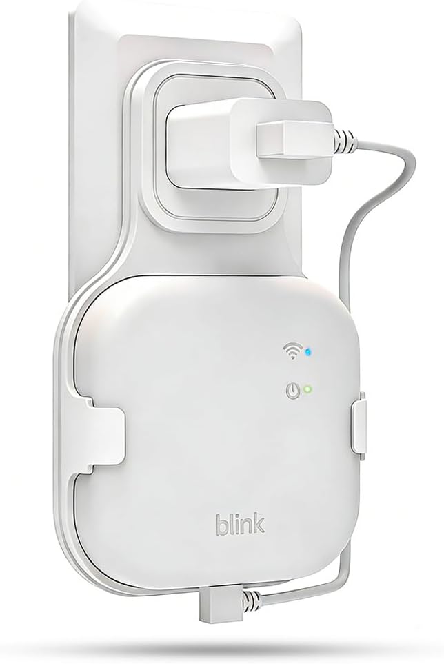 AutoSonic All-New Mount Compatible with Blink Sync Module XR | Outlet Wall Holder Mounting Bracket Accessories | USB-C Cable Included | White