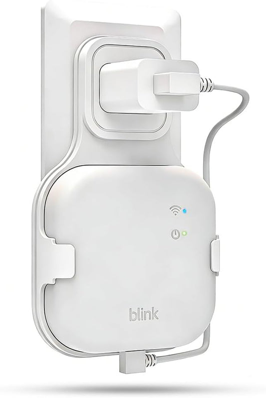 AutoSonic All-New Mount Compatible with Blink Sync Module XR | Outlet Wall Holder Mounting Bracket Accessories | USB-C Cable Included | White