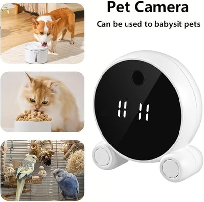 Indoor Clocks Camera, Baby Monitor, HD 1080P Security Camera Indoor Baby Monitor Pet Camera, Smart Motion Tracking, Panoramic IR Night Vision, 2.4G WiFi, Two Way Audio Video Speaker Security Camera