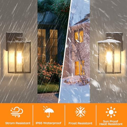 WIHTU Exterior Lighting Fixture Wall Mount, Outdoor Porch Light Wall Sconce
