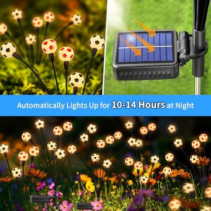 vignuto 2026 Solar Soccer Lights, 8 Packs 48LED, Solar Lights Outdoor Waterproof, World Cup Decorations, Garden Decor, Patio Decor, Unique Decor for Soccer Game.