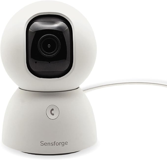 SensForge 2.5K Indoor Pan-Tilt Security Camera Lite, 360° Dual-Band WiFi Camera for Home, Free AI Human & Pet Detection, 2-Day Cloud + Two-Way Talk, Optional AI + Storage Upgrade